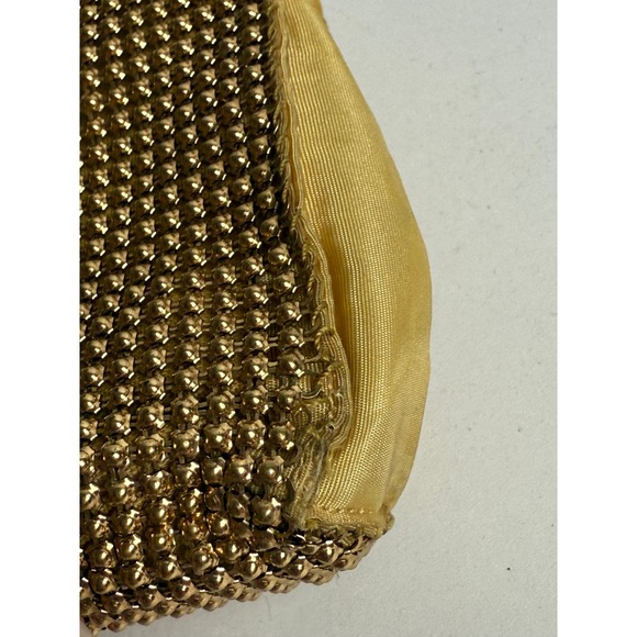 Whiting Davis Gold Mesh Coin Purse‎ Evening Bag Vintage Clutch - Picture 10 of 13